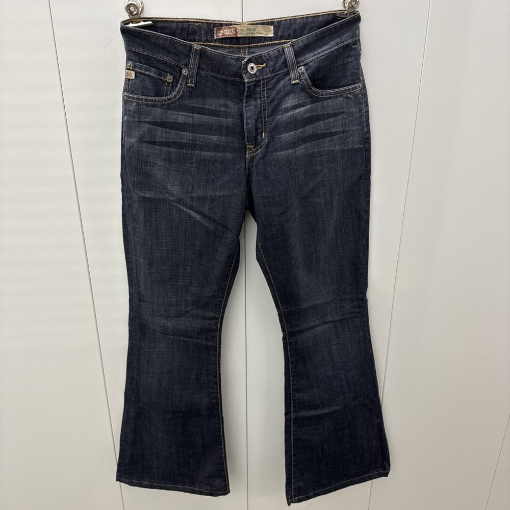 Big Star Khloe Mid Rise Trouser Jeans Women's 28 Long Dark Wash Denim Cotton Bld